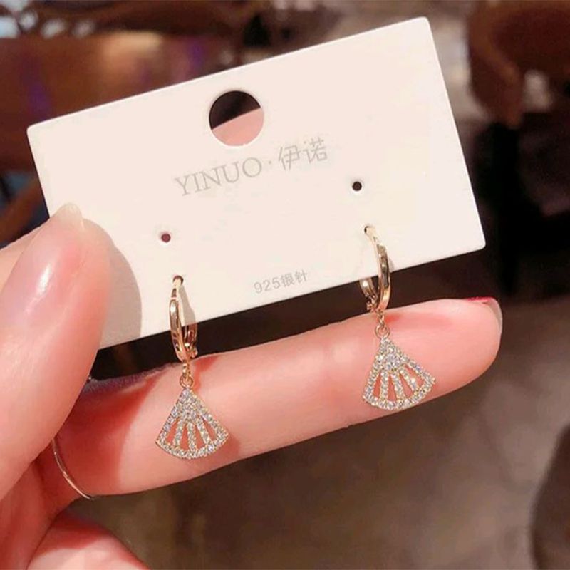 Sunflower Cuff Earrings: Crystals, Minimalist Charm, Korean Style - Shop N Save