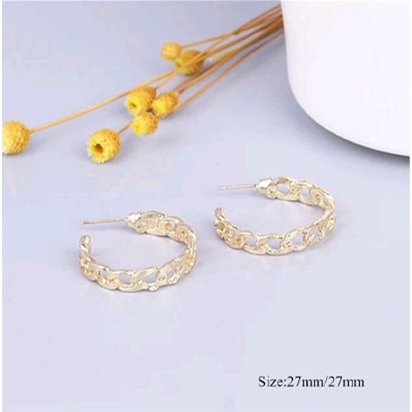 Gold Metal Studs: Geometric 2022 Fashion Earrings for Girls - Shop N Save