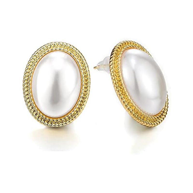 Glam Gold Twisted Rope Pearl Earrings - Banquet-Ready Statement Jewelry - Shop N Save