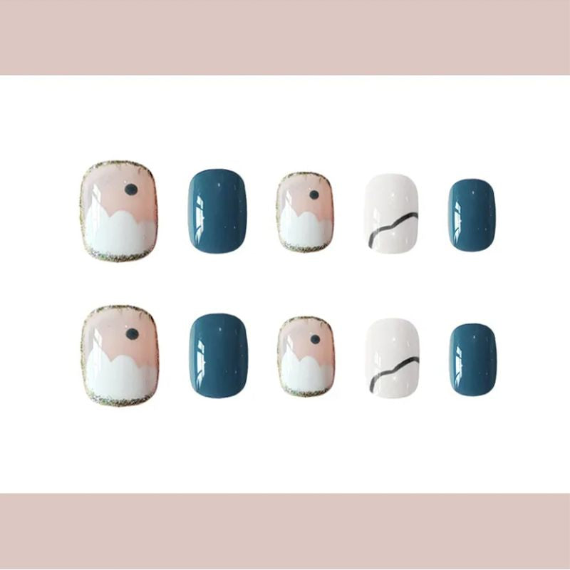 2024 Chain Design Fake Nails | Press-On Nail Art Set - Shop N Save