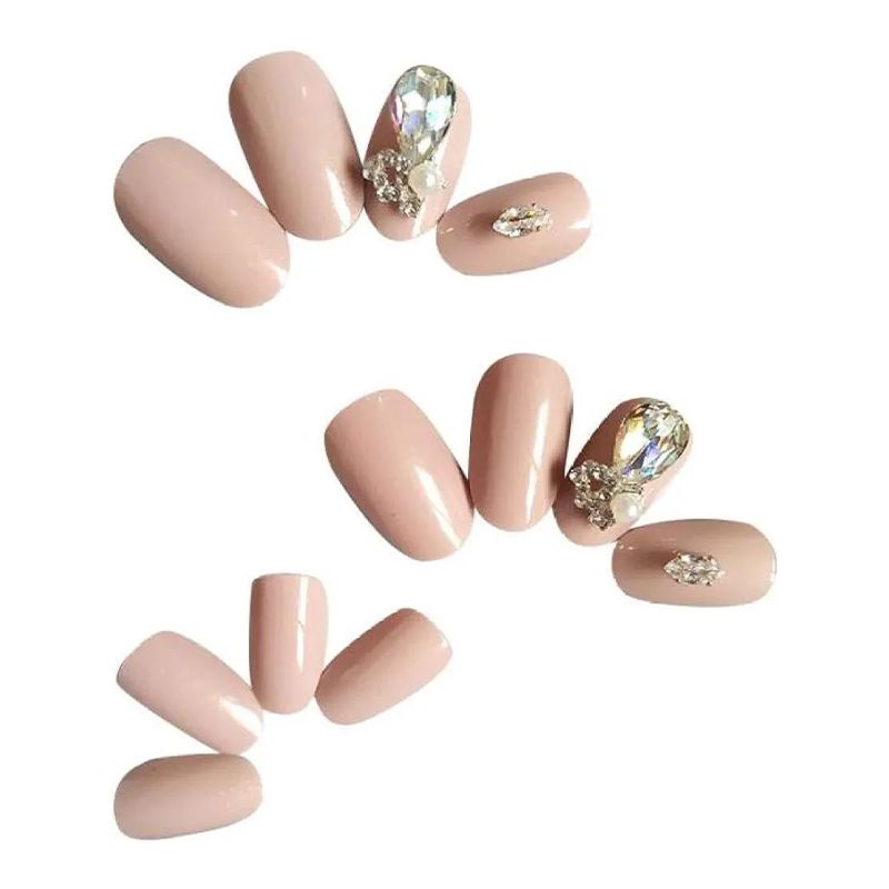 3D Crystal False Nail Tips | 24pcs | DIY Manicure | Sweet Colors. - Shop N Save