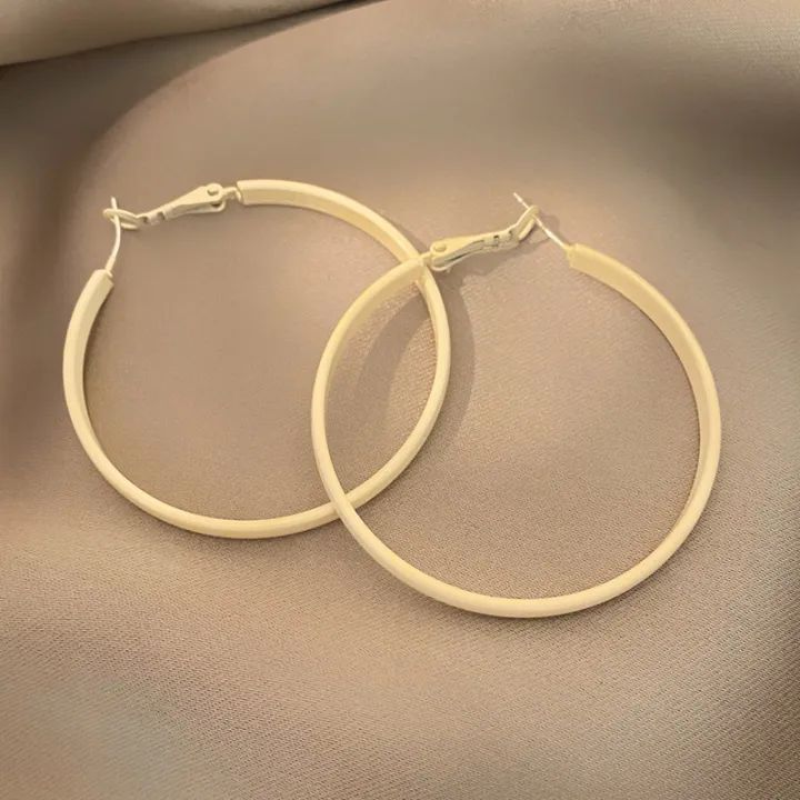 Korean Retro Yellow Circle Earrings - High Sense Design Trend - Shop N Save