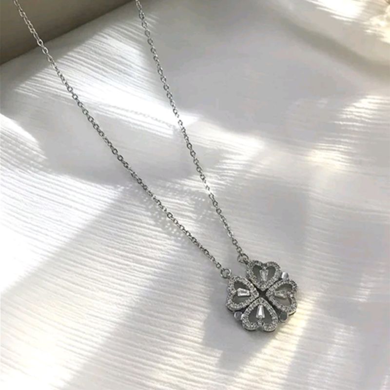 Lucky Four-Leaf Clover Necklace - Titanium Steel Lady Jewelry - Shop N Save