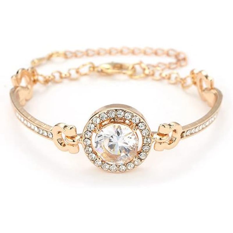 DEVE LUCKY Rhinestone Bracelet: Multi-Layer Fashion, Zircon Charm - Shop N Save