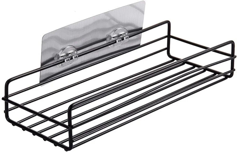 Adhesive Shower Holder: Rust-Resistant, Stainless Steel Organizer - Shop N Save