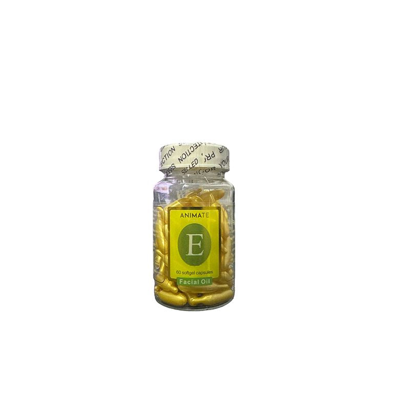 Animate E Facial Oil - 60 Softgel Capsules for Skin Nourishment - Shop N Save