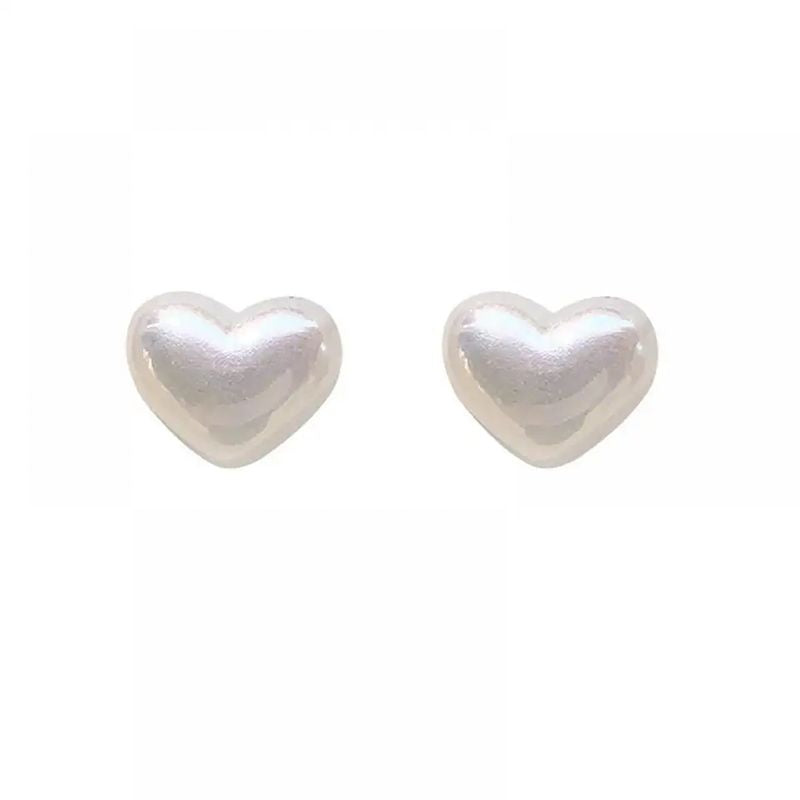 Heart Pearl Earrings: Cute, Elegant, Fashionable Studs for Women - Shop N Save