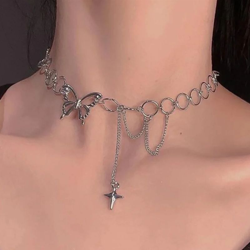 Delysia King Butterfly Necklace - Hip Hop Clavicle Chain Design - Shop N Save