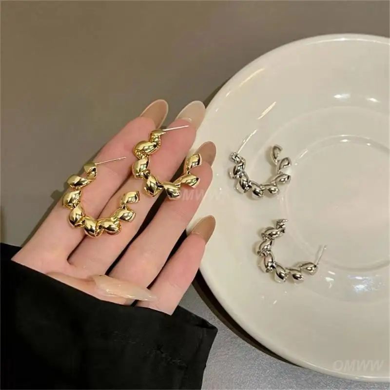 Gold Geometric Hoop Earrings: Punk, Hip Hop, Fashion Jewelry - Shop N Save