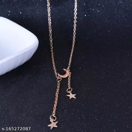 Crescent Moon Stars Necklace - Celestial Charm Jewelry for Women - Shop N Save