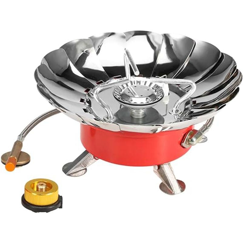 Windproof Gas Burner: Outdoor Stove, Extended Pipe, Ignition - Shop N Save