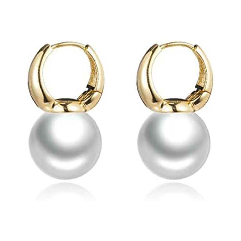 Gold-Plated Freshwater Pearl Earrings: Elegant Women's Dangles - Shop N Save