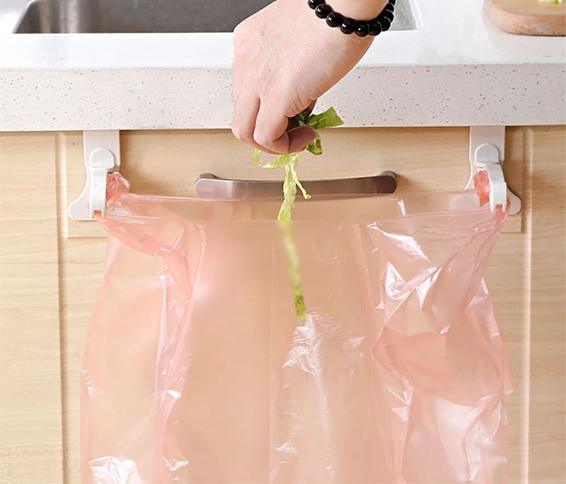 Hanging Hooks: Cupboard/Wardrobe Storage, Garbage Bags Holder - Shop N Save