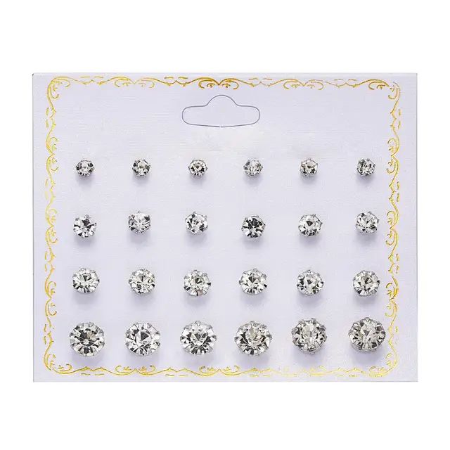 12 Pairs Women's Earrings Set: , Floral Styles - Shop N Save