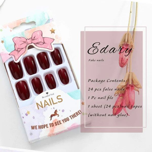 Shiny Silver Fake Nails - 12 Piece Set for Party-Ready Glam - Shop N Save