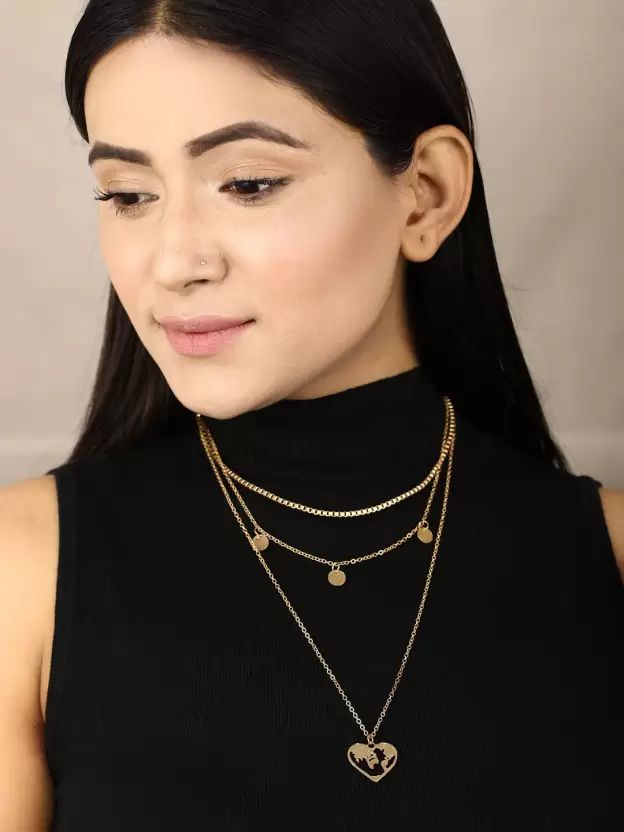 Gold-Plated Brass Necklace: Timeless Elegance, Durable Luxury - Shop N Save