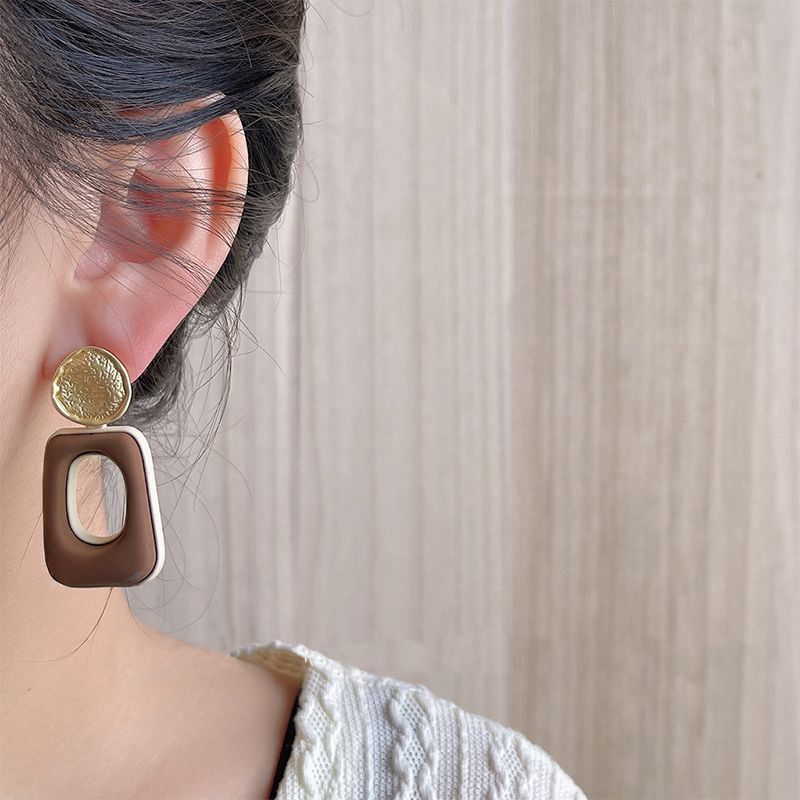 Maillard Geometric Earrings - Retro Design, 925 Silver Needle - Shop N Save