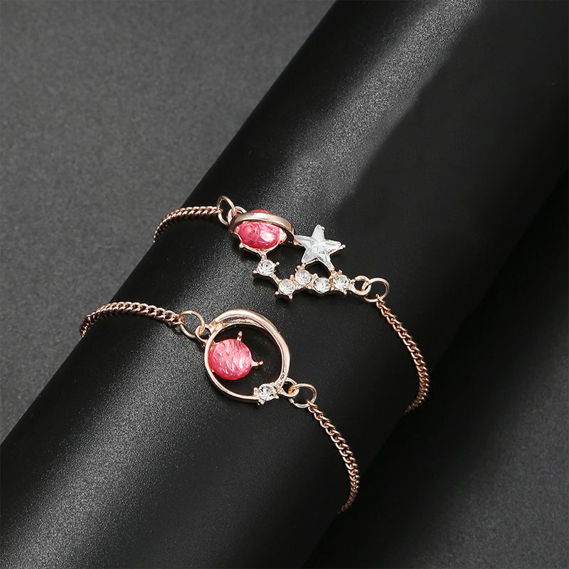 Pink Dream Planet Bracelet - Korean Style, Birthday Gift - Shop N Save