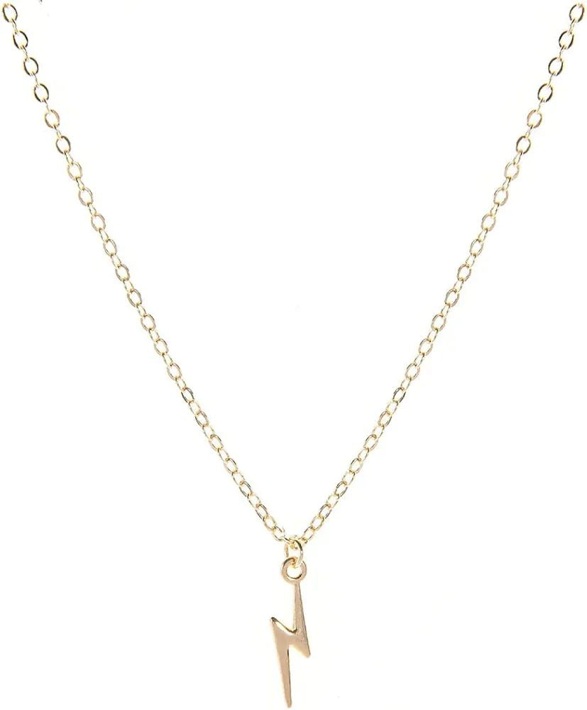 Artmiss Lightning Necklace - Gold Charm Bar Choker Jewelry - Shop N Save