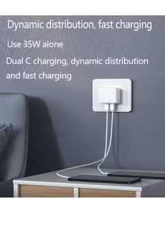 35W iPhone 14 Fast Charger: USB C, Dual Port, Efficient Charging - Shop N Save