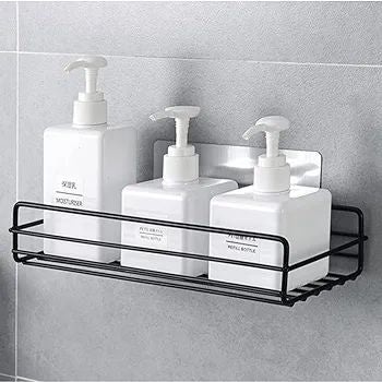 Adhesive Shower Holder: Rust-Resistant, Stainless Steel Organizer - Shop N Save