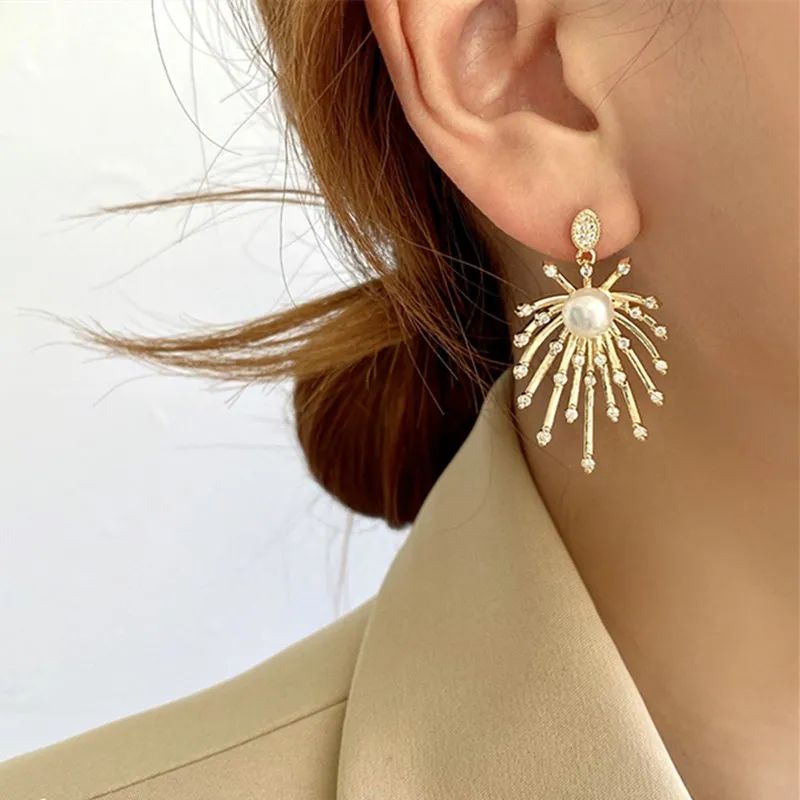 European Crystal Tassel Earrings - Elegant Pearl Ear Jewelry - Shop N Save