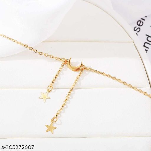 Crescent Moon Stars Necklace - Celestial Charm Jewelry for Women - Shop N Save
