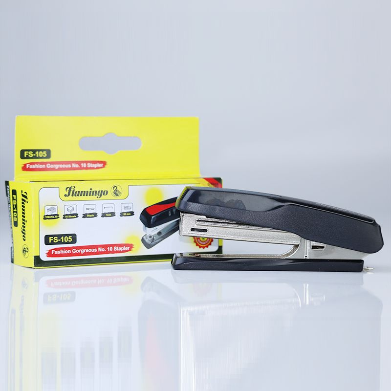 Flamingo FS-105 Stapler: Durable, Compact, Reliable Performance (Black Grey) - Shop N Save