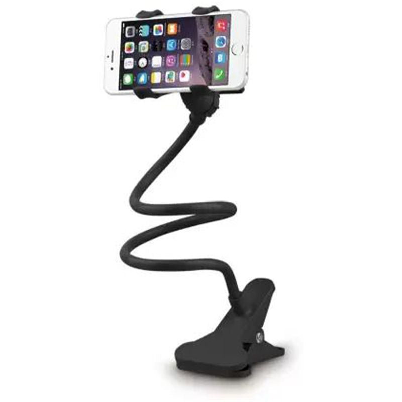 Flexible Phone Holder: Universal, Snack-Style, Hands-Free (Black) - Shop N Save