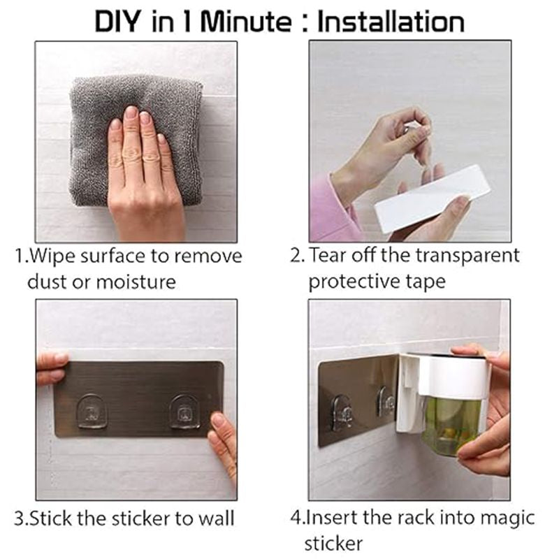 Hair Dryer Stand: Self-Adhesive, Organizer Shelf, Bathroom Rack - Shop N Save