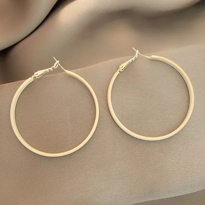 Korean Retro Yellow Circle Earrings - High Sense Design Trend - Shop N Save