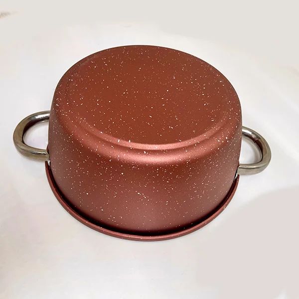 Premium Aluminum Cooking Pot: Non-Stick, Glass Lid, 26 cm - Shop N Save