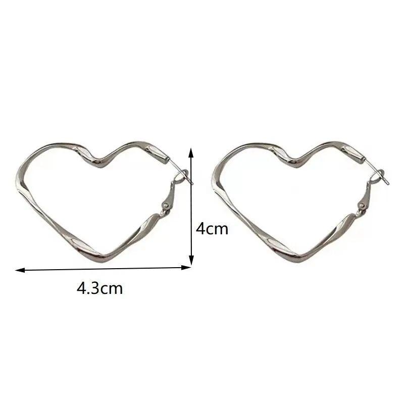 Heart Cuff Earrings: Fashionable Hollow Design, Birthday Gift - Shop N Save