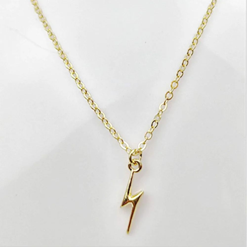 Artmiss Lightning Necklace - Gold Charm Bar Choker Jewelry - Shop N Save