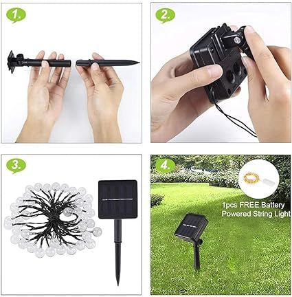 Solar-Powered Mini Lantern String Lights: Waterproof, LED, Home Decor - Shop N Save