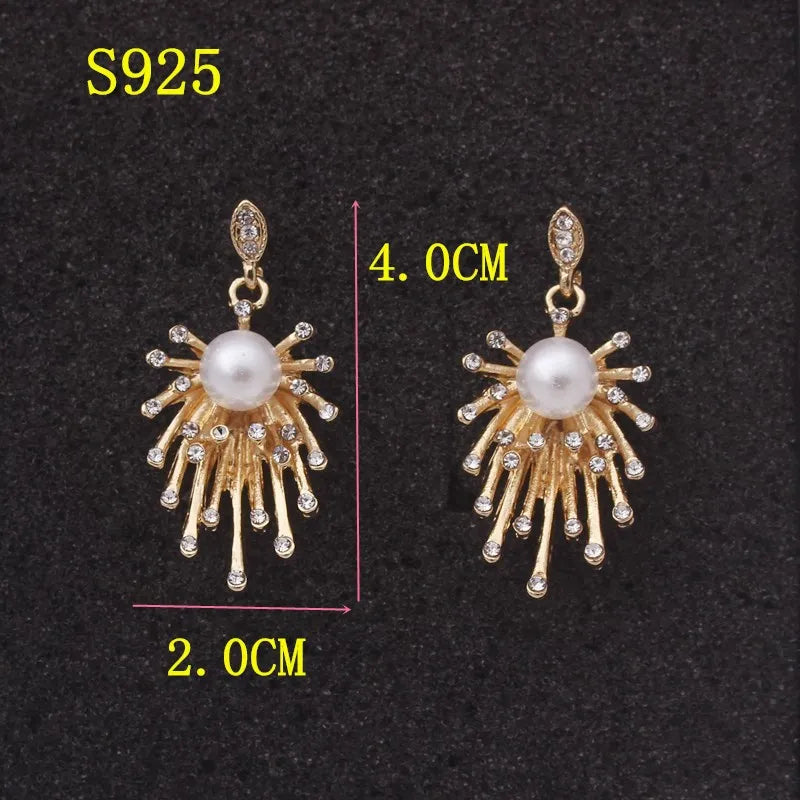 European Crystal Tassel Earrings - Elegant Pearl Ear Jewelry - Shop N Save