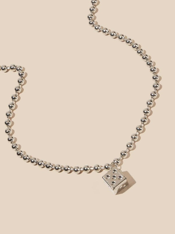 Sleek Cylindrical Bead Necklace - Minimalist Single-Piece Jewelry - Shop N Save