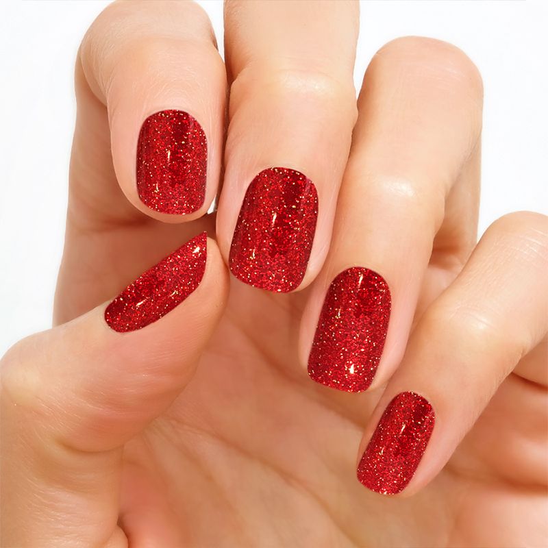 Nail Polish - Quick-Dry, Non-Toxic Beautiful Color - Glitter Cherry Red (092)