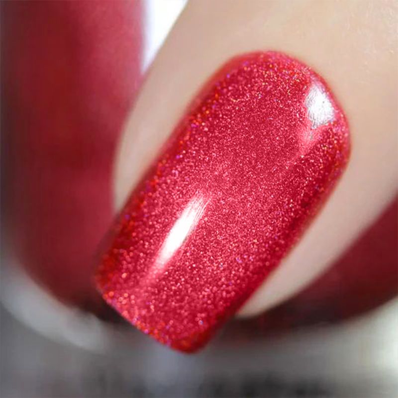 Nail Polish - Quick-Dry, Non-Toxic Beautiful Color - Glitter Cherry Red (092)