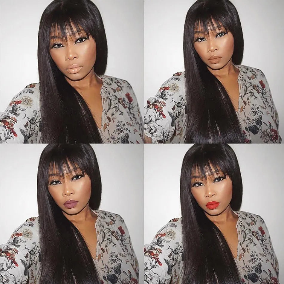European & American Cross-Border Long Straight Hair Wig: Black Fashion