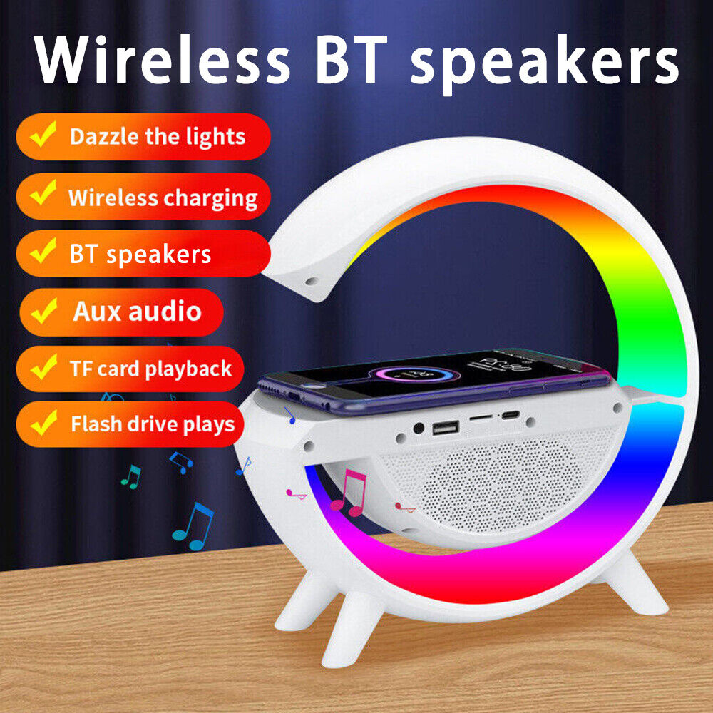 LED Atmosphere Light Wireless Charger with Bluetooth Speaker - Shop N Save