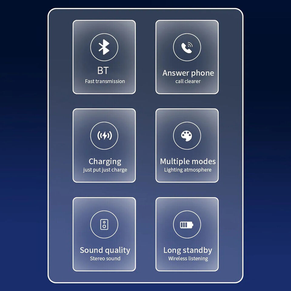 LED Atmosphere Light Wireless Charger with Bluetooth Speaker - Shop N Save