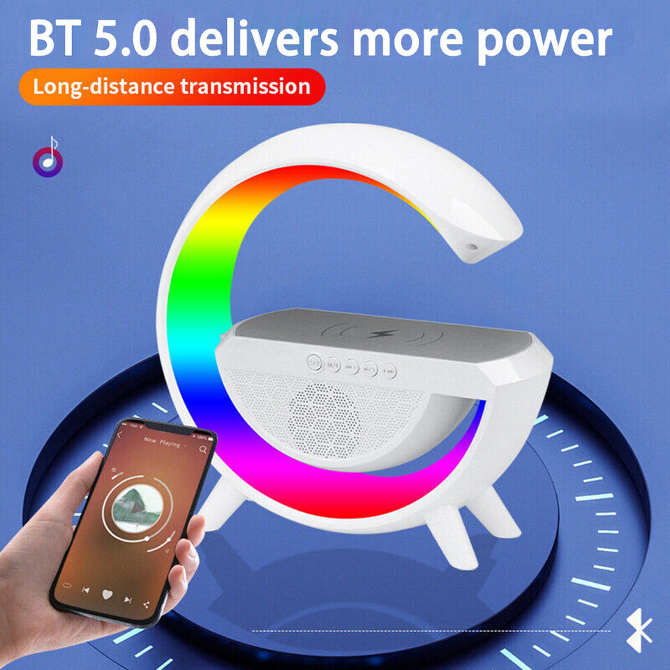 LED Atmosphere Light Wireless Charger with Bluetooth Speaker - Shop N Save