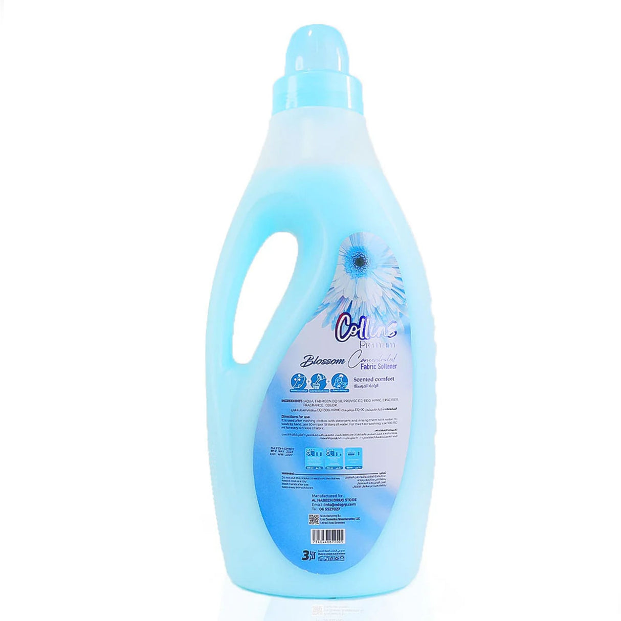 Collins Premium Concentrated Fabric Softener Blossom 3L (Blue).