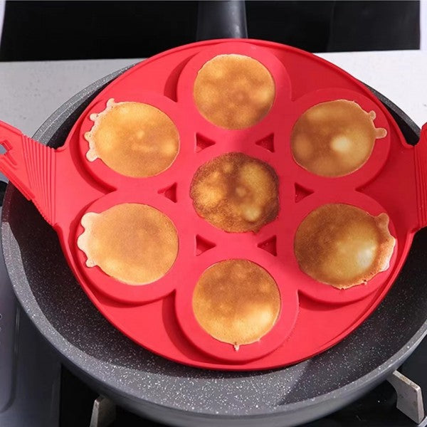 Round Silicone Backing Pancake Cooking Mold - Red - Shop N Save
