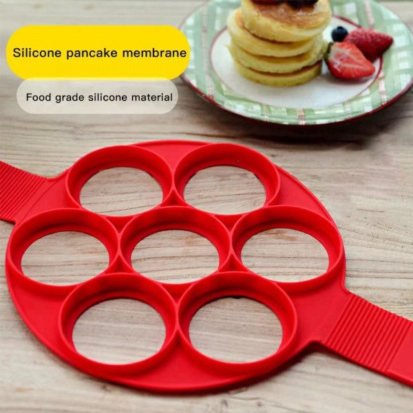 Round Silicone Backing Pancake Cooking Mold - Red - Shop N Save