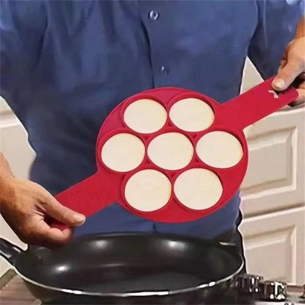 Round Silicone Backing Pancake Cooking Mold - Red - Shop N Save