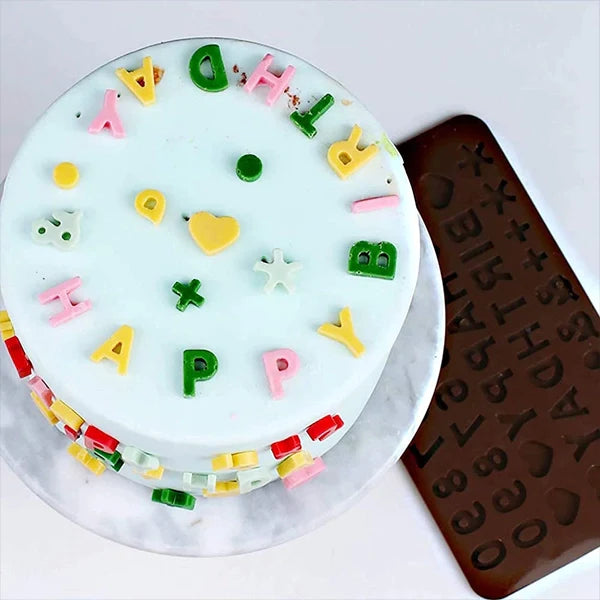Cake Decoration Alphanumeric Letter Chocolate DIY Mold - Chocolate - Shop N Save