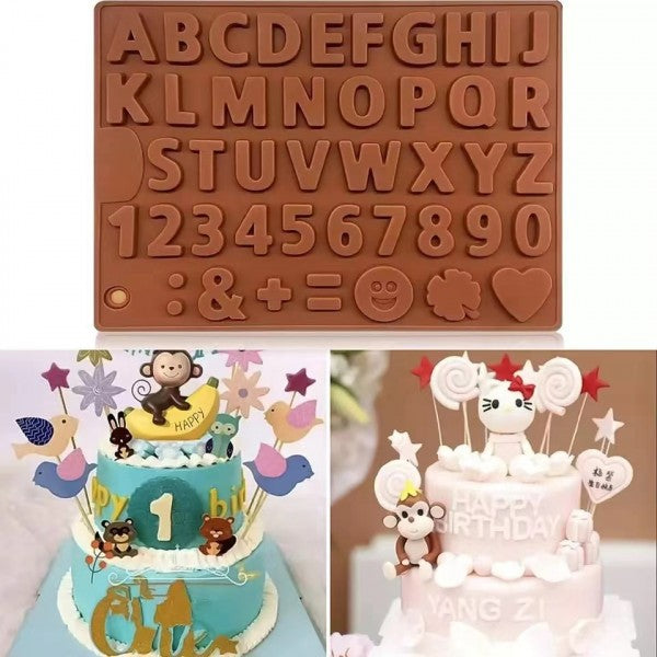 Cake Decoration Alphanumeric Letter Chocolate DIY Mold - Chocolate - Shop N Save
