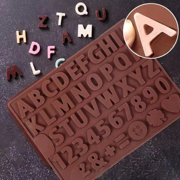 Cake Decoration Alphanumeric Letter Chocolate DIY Mold - Chocolate - Shop N Save